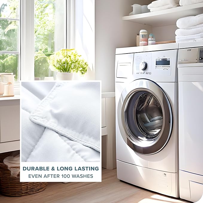 Bare Home Comforter Set - Queen Size - Ultra-Soft - Goose Down Alternative - Premium 1800 Series - All Season Warmth (Queen, White)