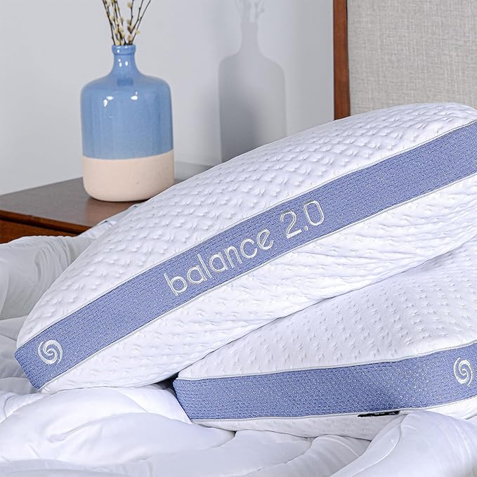 Bedgear Balance Performance Pillow – 2.0 - Moisture Wicking Bed Pillow for All Sleep Positions - Medium Firmness Bed Pillow - Washable Removable Cover – 20" W x 26" L x 5.75" H