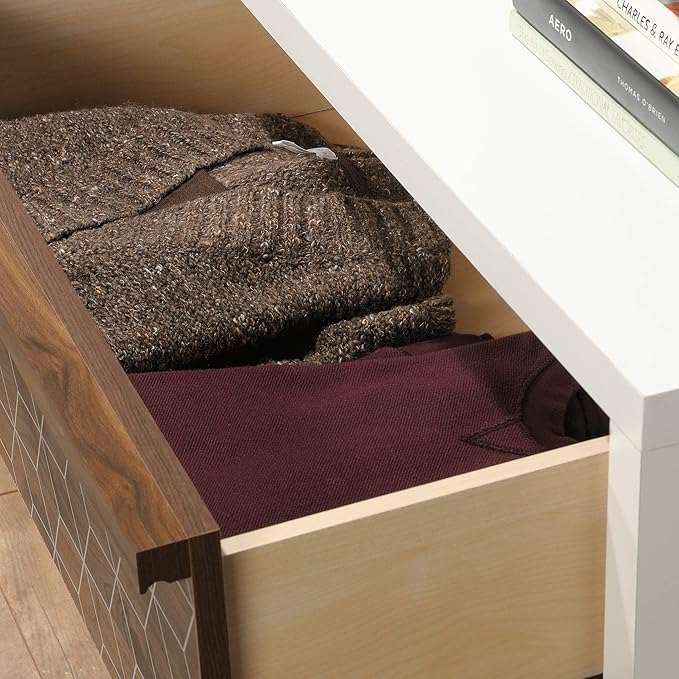 Sauder Harvey Park 6 Drawer Dresser for Bedroom Wooden Dressers & Chest of Drawers, in Soft White