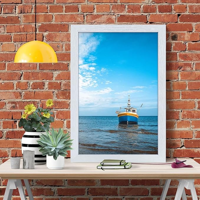 VCK 24x36 Picture Frame Exclusive Large White Poster Frame for Wall Gallery Home Office 1 Pack