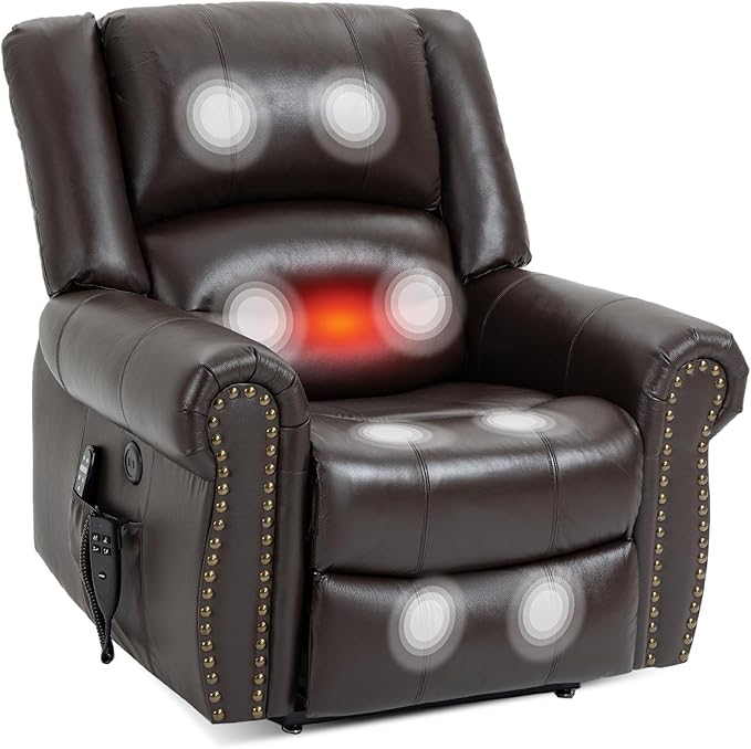 Recliner Chairs for Adults, Oversized Bedroom Chair with Massage, Sofa Chair Home Theater Seating with Lumbar Support, Comfortable Lift Chair for Elderly, Glider Nursery Chair for Living Room