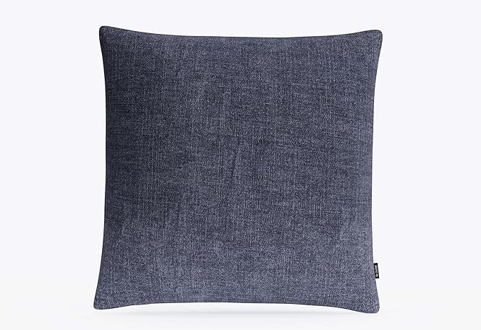 Outer Outdoor Throw Pillow with OuterWeave Performance Fabric, Decorative Outdoor Pillow for Patio & Outdoor Furniture, Includes Machine Washable Pillow Cover and Insert - Deep Sea Navy, 20"x20"