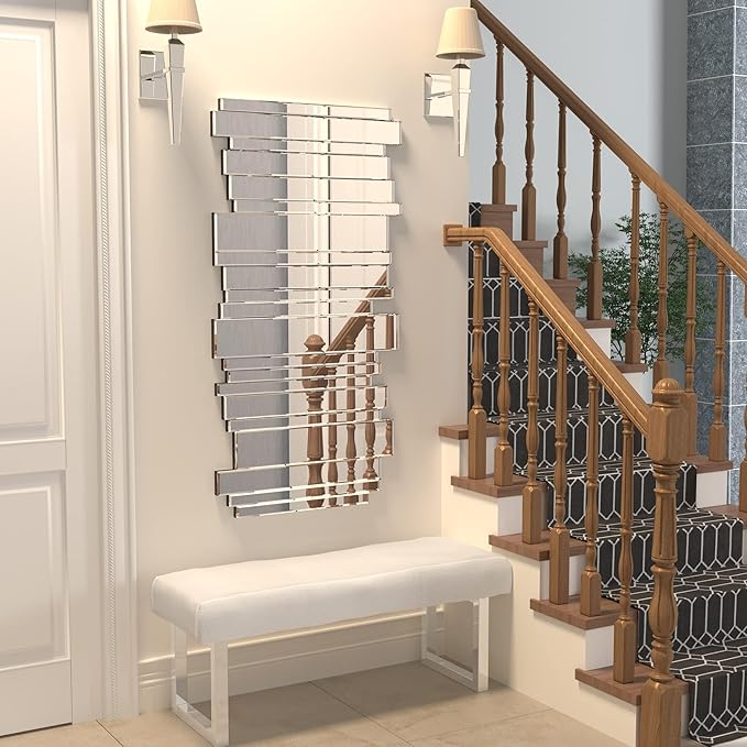 Decorative Mirrors for Wall Decor 24×47 Inch, Wall Mirrors Decorative for Living Room, Large Wall-Mounted Mirror for Bedroom Decor, Entryway Rectangle Mirror, Hallway Mirror for Home