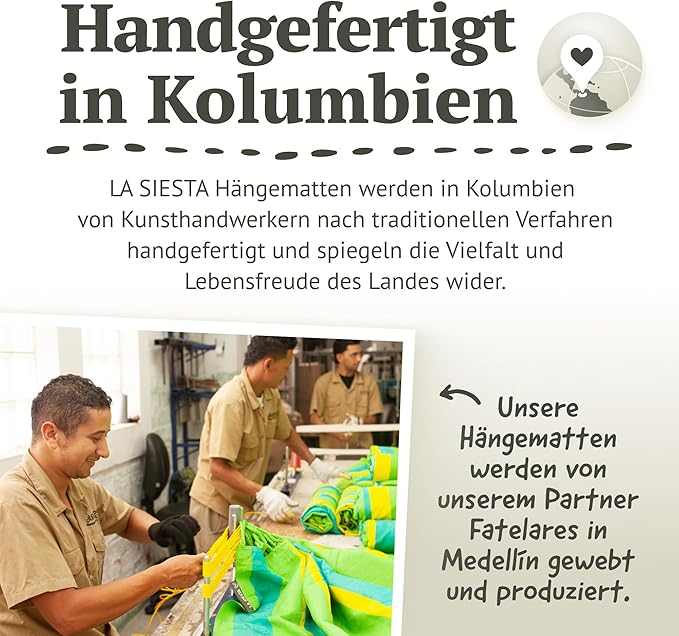 LA SIESTA Brisa Classic Hammock, Handmade, Weather-Resistant, Tear-Resistant Hammock for Indoor & Outdoor Relaxation, Size-King - Lime