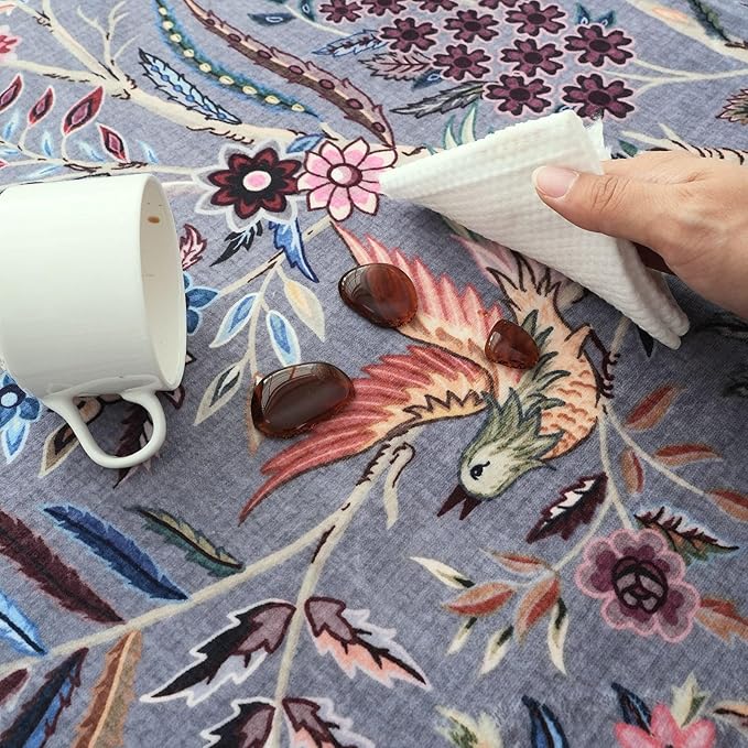 Area Rugs 5x7 Vibrant Tree of Life-Patterned Vintage Washable Area Rug Non Slip Low Pile Large Rugs for Living Room Bedroom Farmhouse Dining Room Kids Playroom, Grey