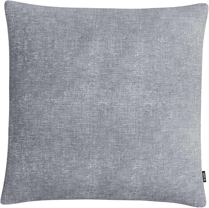 Outer Outdoor Throw Pillow with OuterWeave Performance Fabric, Decorative Outdoor Pillow for Patio & Outdoor Furniture, Includes Machine Washable Pillow Cover and Insert - Pacific Fog Gray, 20"x20"