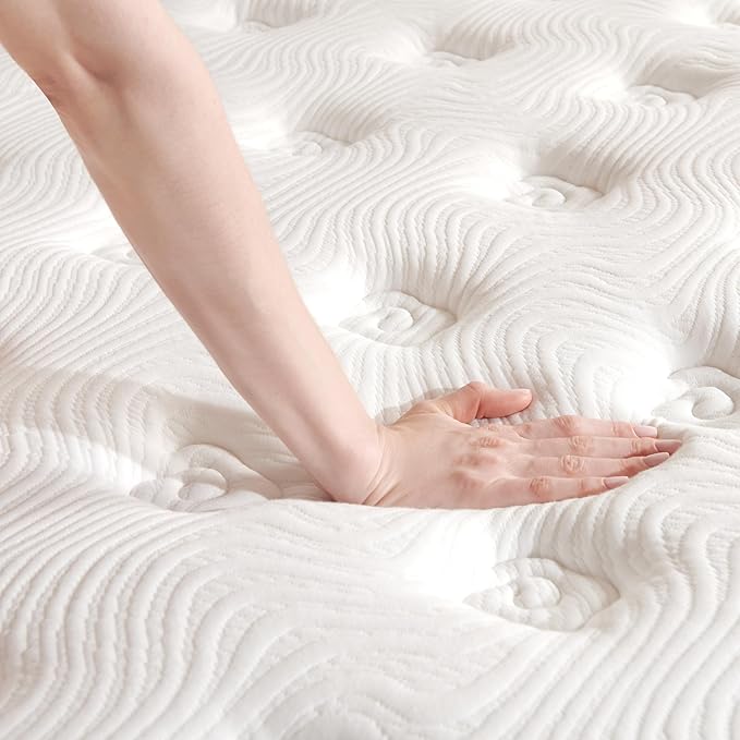 Queen Mattress,12 Inch Hybrid Mattress in a Box: Memory Foam & Pocket Springs for Pressure Relief, Motion Isolation, Medium Firm,CertiPUR-US Certified,Fiberglass Free, 365 Night Trial