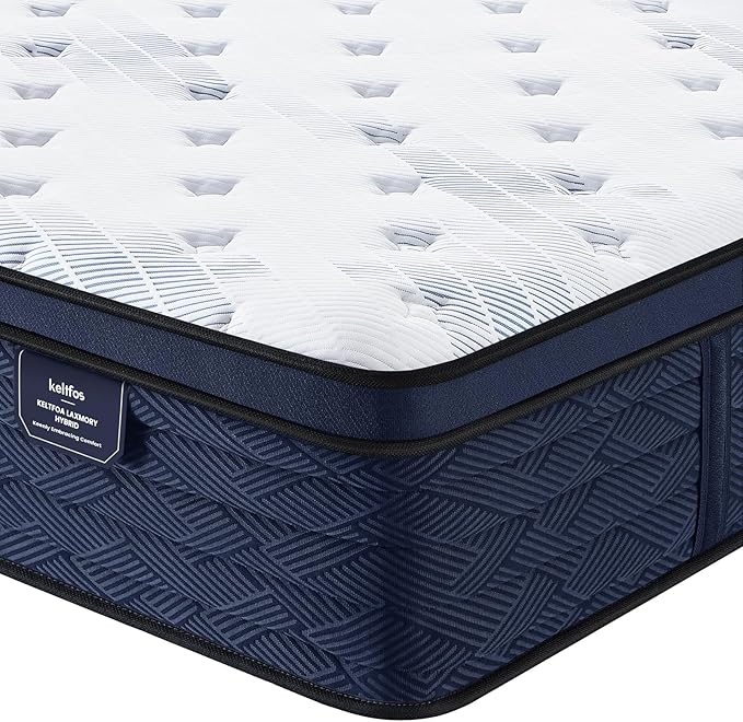 Twin Mattress 14 Inch - Firm Feel 7-Zone Hybrid Mattresses Extra Lumbar & Hip Support, Deep Sleep Pain Relief Contouring Bed in a Box, Fiberglass-Free, CertiPUR-US Certified,100-Night Trial