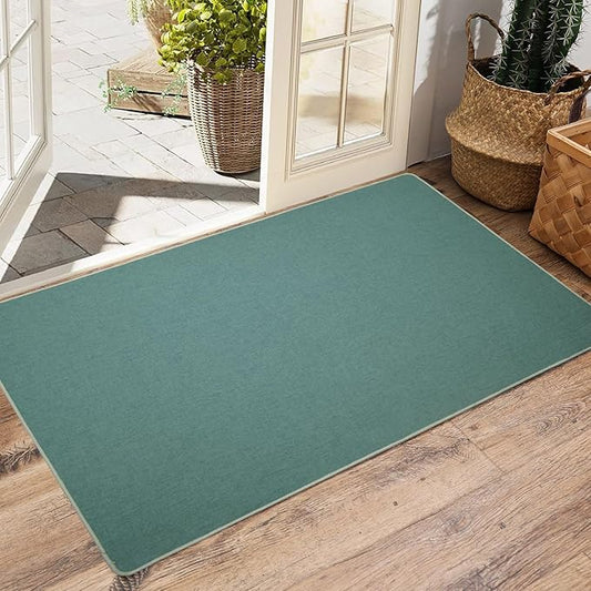 Yancorp 2.6'X4'Ultra Thin Big Bathroom Rugs,Low Profile Bath Mat Non Slip Fit Under Door Absorbent Shower Rug Washable Large Indoor Door Mat