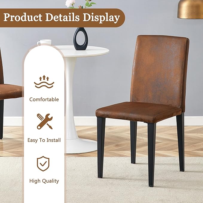 Glass Dining Table Set for 6, 63” Kitchen Table Set for 6, Modern Dining Room Table Set with Upholstered Chairs, Tempered Glass Tabletop with Y Shape Base