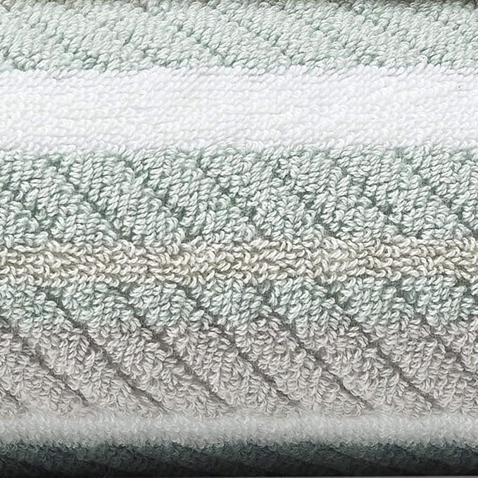 Tommy Bahama - Bath Towels Set, Highly Absorbent Cotton Bathroom Decor, Fade Resistant (Ocean Bay Blue, 3 Piece)