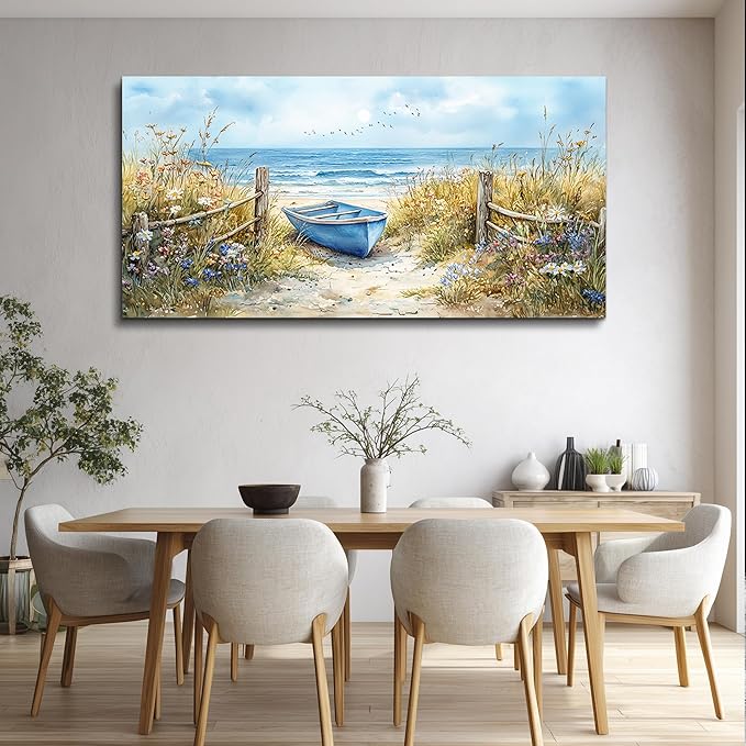 PHAOHUAXM Large Wall Decor Canvas Painting Wall Art For Bedroom Living Room Decoration Beach And Ocean Landscape Painting Printed picture artworks Room For office Room Bathroom Home Decor 30x60 In