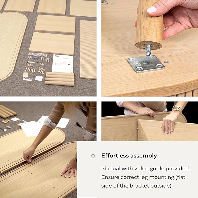 WERMO 55’’ Black TV Stand with Storage and Shelves for 32-60 Inch TVs. Black Entertainment Center with Doors for Living Room and Bedroom, Mid Century Modern Console Table, Media Cabinet (Black Oak)