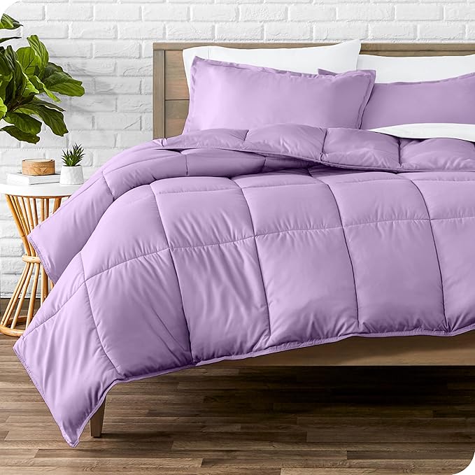 Bare Home Comforter Set - Extra Long Size - Ultra-Soft - Goose Down Alternative - Premium 1800 Series - All Season Warmth (Twin/Twin XL, Lavender)