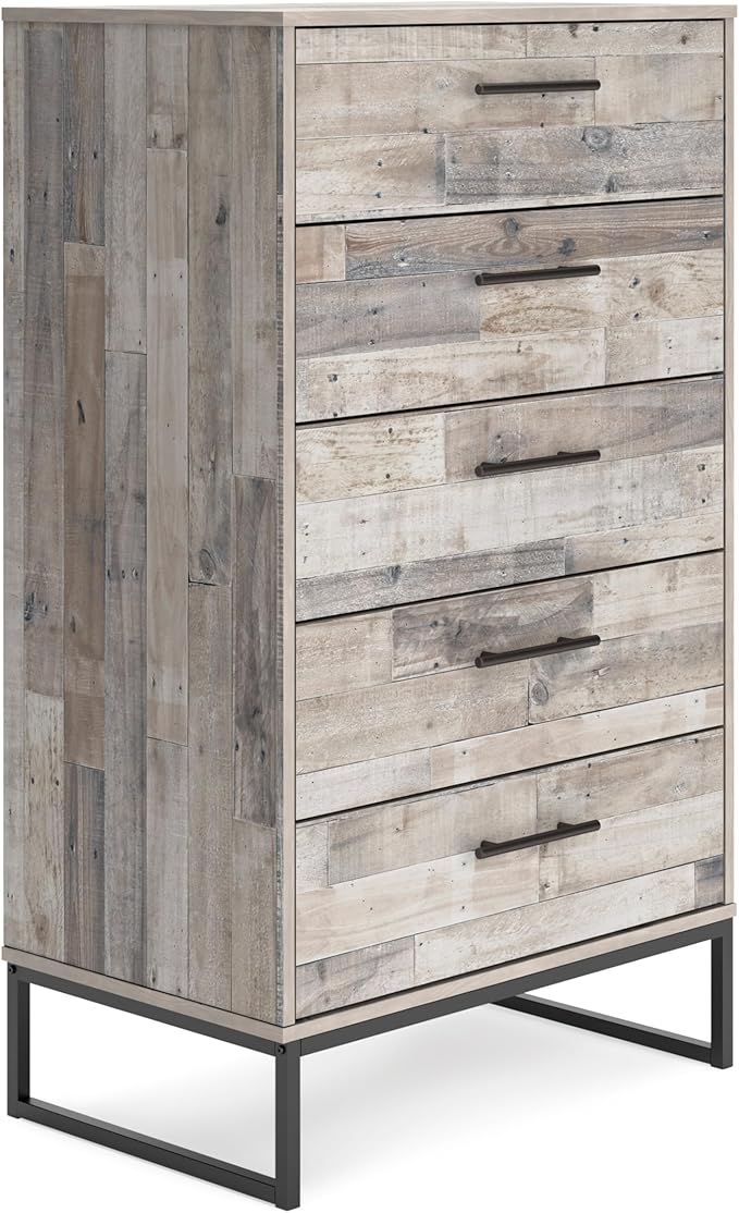 Signature Design by Ashley Neilsville 5 Drawer Chest, Light Brown