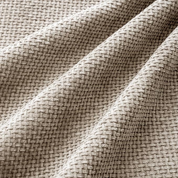 MIULEE Pack of 4 Couch Throw Pillow Covers 18x18 Inch Khaki Soft Decorative Chenille Pillow Covers Farmhouse Accent Cushion Covers for Boho Home Decor Sofa Bedroom Living Room