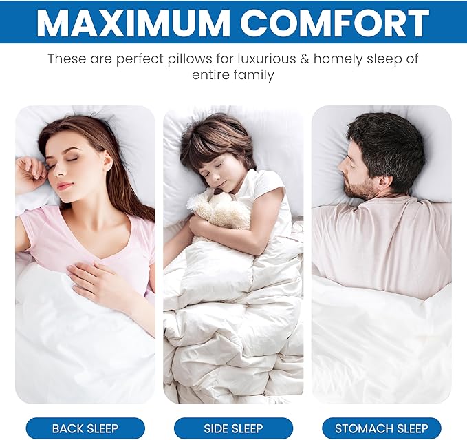 Utopia Bedding Bed Pillows for Hotel Quality Sleeping Pillows, Cooling and Supportive Pillows for Side, Back and Stomach Sleepers (White, King (Pack of 6))