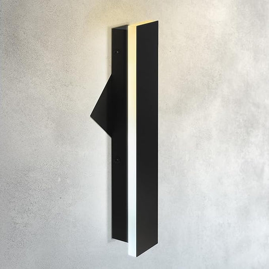 ASD LED 18" Long Wall Mount Light Fixture, Outdoor & Indoor Linear Sconce | 3CCT, Dimmable, Waterproof, Anti-Rust, ETL Listed | 18W 1200LM 3000-5000K 100-277V | Exterior Porch Lighting | Black