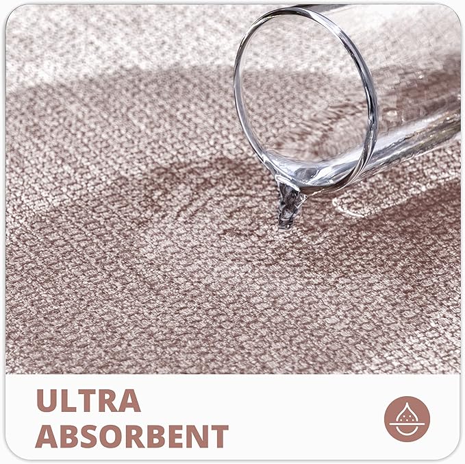 Toilet Rugs U Shaped Bathroom Rug,Machine Washable Non Slip Quick Dry Super Absorbent Ultra Thin Toilet Mats for Bathroom Toilet.Beige,1'8"x2'(20x24inch)