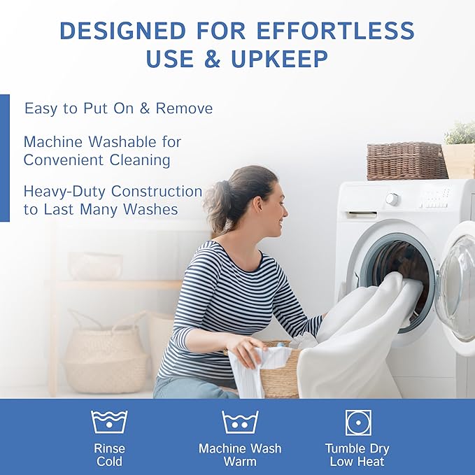 Split California King (2PC) Mattress or Box Spring Encasement (8"-11" Depth) Waterproof Zippered Protector Hypoallergenic Premium Bedbug Cover Protects from Dust White