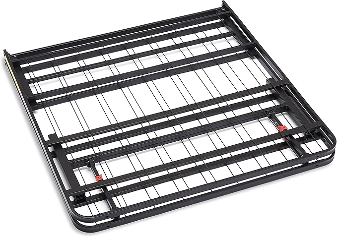 Amazon Basics Foldable Metal Platform Bed Frame with Tool Free Setup, 14 Inches High, Sturdy Steel Frame, No Box Spring Needed, Twin XL, Black