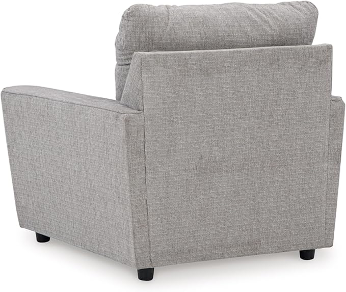 Signature Design by Ashley Stairatt Modern Flared-Arm Chair with Removable Cushions and Flared Arms, Gray