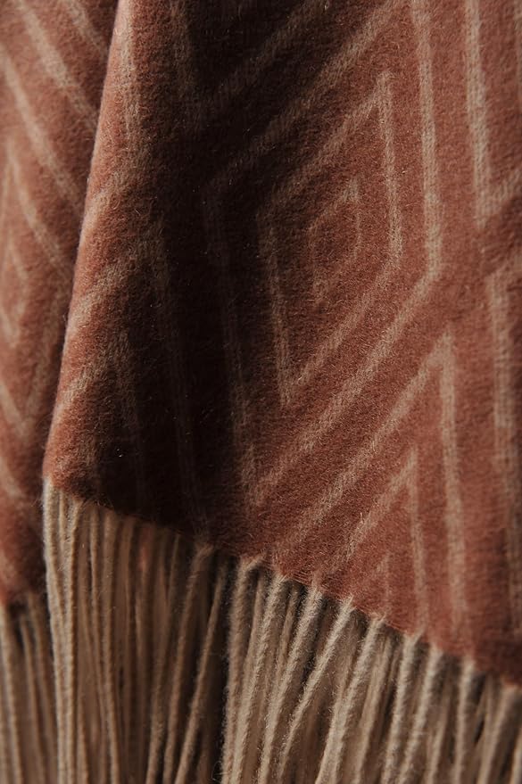 CUDDLE DREAMS Premium Cashmere Throw Blanket with Fringe, Luxuriously Soft (Diamond Ochre)