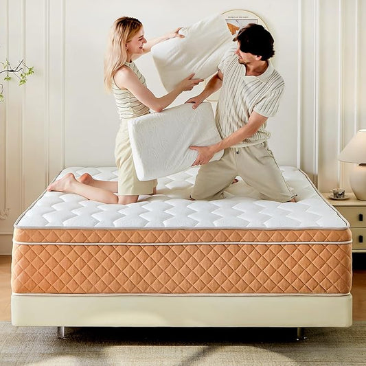 Queen Mattress, Memory Foam Medium Firm Mattress, Fiberglass Free, Certified Safe Foams & Fabric, Mattress in a Box (14 Inch, Queen (U.S. Standard))