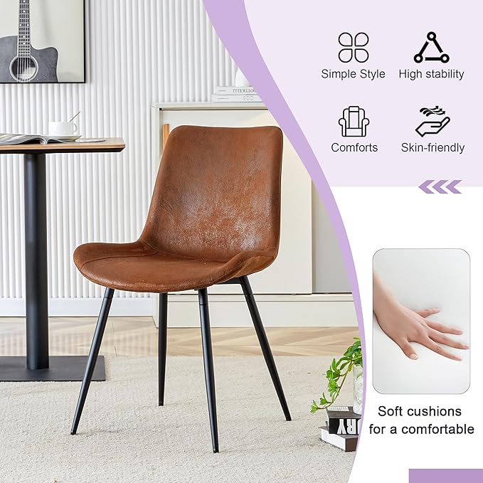 45 Inch Round Dining Table Set for 4, 5 Piece Kitchen Table and Chairs Set, Black Faux Marble Table Top, Small Space Dining Set for Apartment or Dining Room