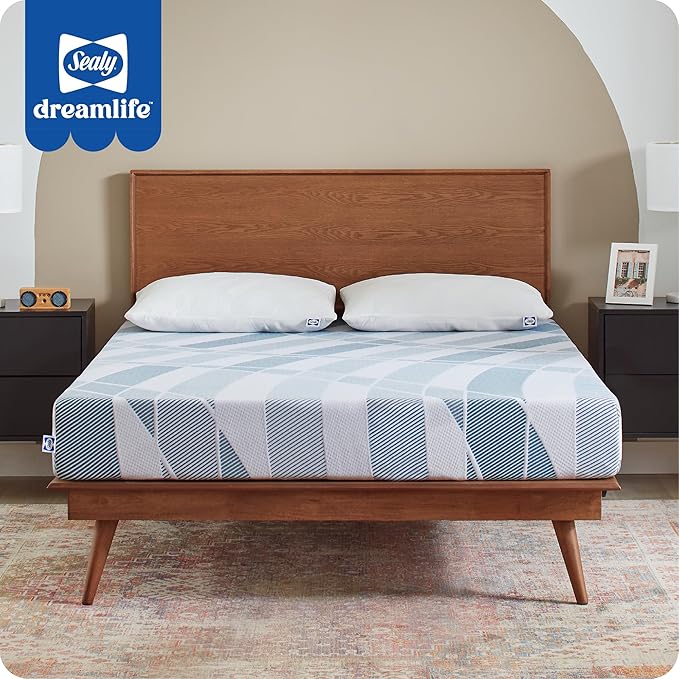 Sealy Dreamlife 8” Foam Mattress-in-a-Box, Twin XL, SealyComfort Gel Memory Foam, Surface-Guard Technology, Breathable Comfort
