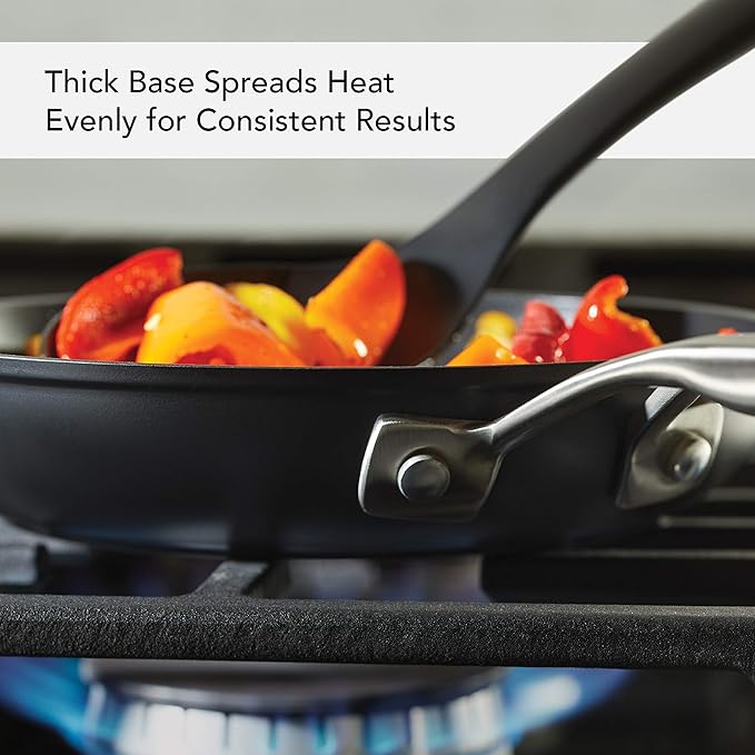 KitchenAid Hard Anodized Induction Nonstick Frying Pan Set/Skillets, 8.25 Inch and 10 Inch, Matte Black