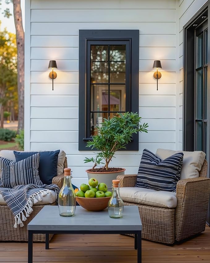 KDG Cordless Wall Sconces Set of 2, Wireless 5200mAh Rechargeable Battery LED Wall Lamps, Wall Lightings for Wall Painting, Outdoor, Garden, Living Room, Bedside, Hallway, Gifts, Night Light (Brown)