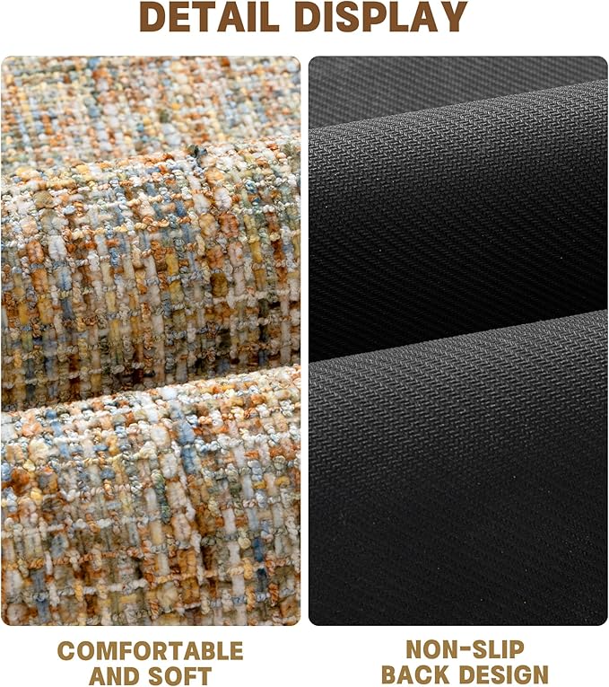 YIHOUSE Bathroom Rugs Sets 5 Pieces, Ultra Thin Non Slip Washable Bath Mat Sets, Absorbent Quick Dry Bath Mats for Bathroom Floor,Yellow