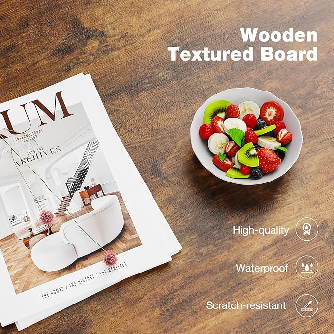 OLIXIS Wooden Coffee Table, Lift Top Coffee Table with Large Hidden Compartment and Ample Storage Shelf, Lift Tabletop Dining Table for Living Room, Home Small Space, Weathered Wood