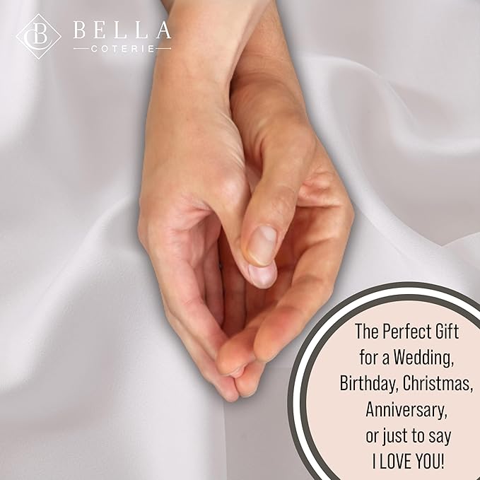 Bella Coterie Luxury Bamboo Viscose Queen Size Sheet Set | 100% Organically Grown | Ultra Soft | Cooling for Hot Sleepers | 18" Deep Pocket [White]