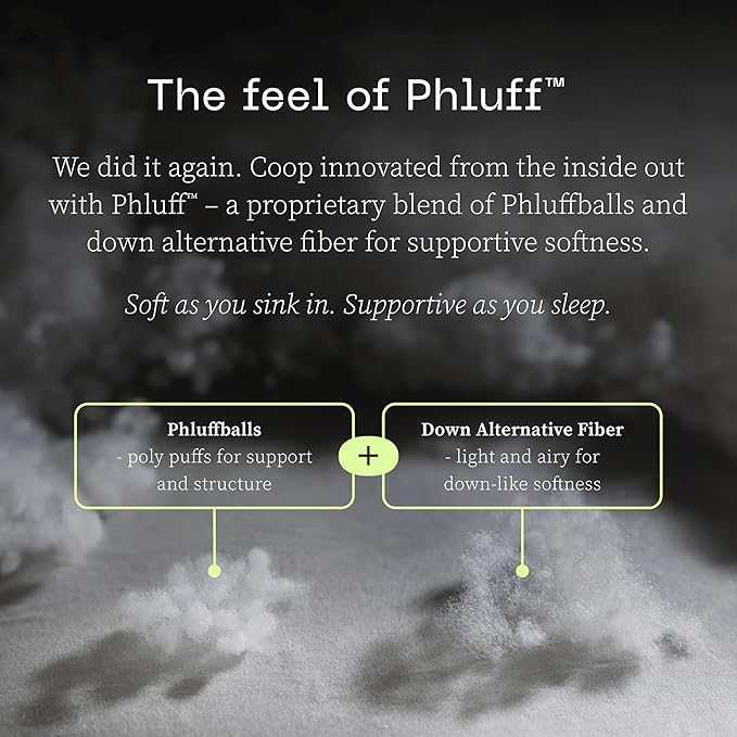 Coop Home Goods Essence Down Alternative Pillow Set of 2, King Size, Best Pillows for Sleeping, Adjustable Alternative to Down Pillows, Luxury Hotel Pillow for Back, Stomach or Side Sleepers