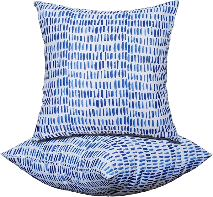 Outdoor Throw Pillows - Decorative Pillows with Insert Included Set of 2 Outdoor Pillows for Patio Furniture 18x18 Inch