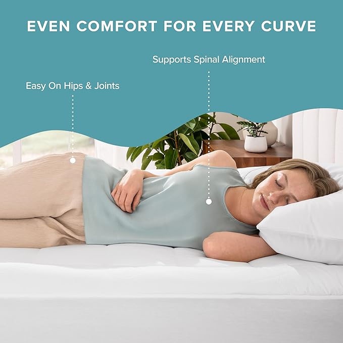 Bare Home California King Cotton Top Mattress Cover - Deep Pockets, Breathable, Down Alternative Fiber Fill