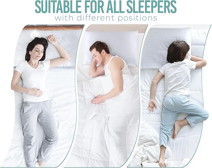 Utopia Bedding Pillows European Size Set of 2 (White), Hotel Pillows, Cooling Pillow for Side, Back or Stomach Sleepers