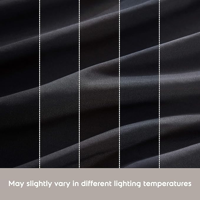 Nestl California King Sheet Set - 1800 Ultra-Soft Microfiber Cal King Bed Sheets - Double Brushed - Deep Pockets - Easy Fit - 4 Piece Set - Bed Sheets (California King, Black)