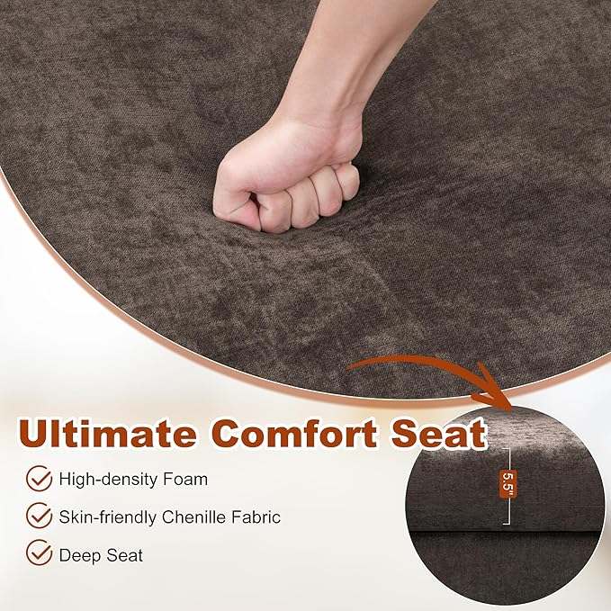 93.7" Sectional Couch, Upholstered Modular Sofa L Shaped Couch with Storage Compartment, Sectional Couches for Living Room and Office, Brown