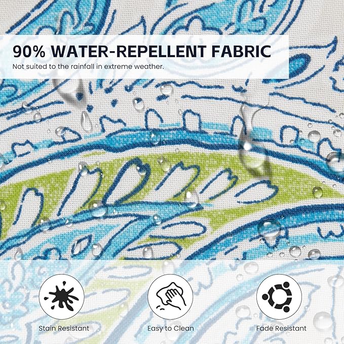 Outdoor Throw Pillows Waterproof 16×16 Inch with Insert, Decorative Toss Pillows Set of 2, Rain-Proof, Fade Resistant for Patio Furniture, Sofa, Couch, Garden