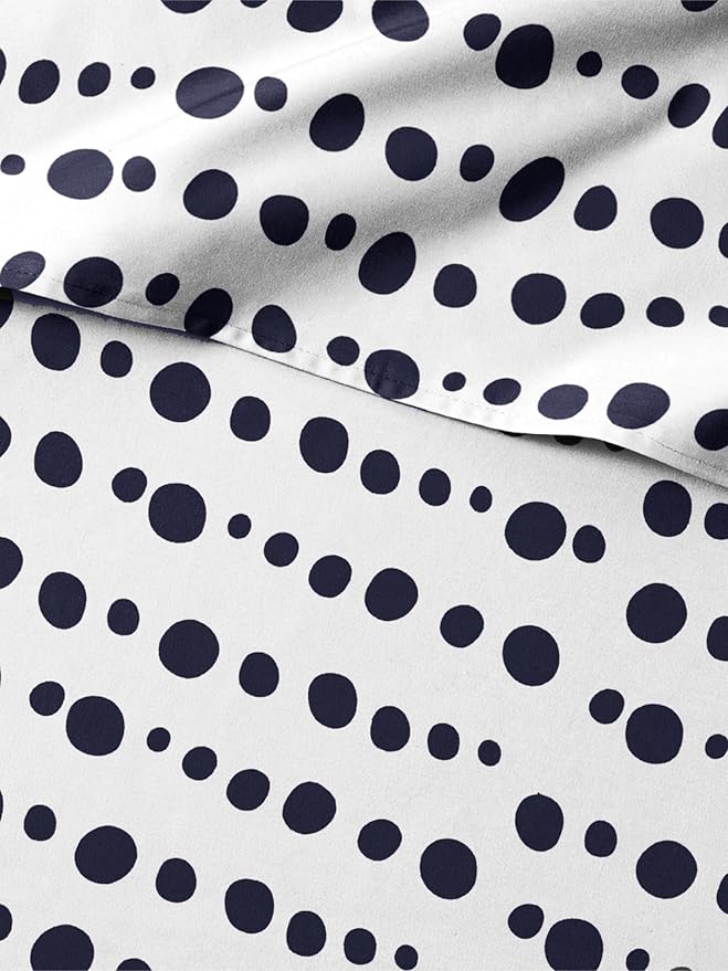 Kids Blue Dots Twin 3 Piece Sheet Set - Boys, Girls, Teens, Toddler - Easy Fit Deep Pockets - Breathable, Hotel Quality Bedding Sheets - Machine Washable - Wrinkle Free - Cute, Cozy, Soft - CGK Linens