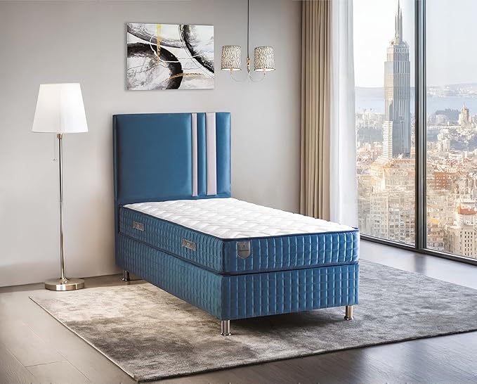 Ottomanson Twin 9" Medium-Firm Hybrid Mattress - Made in USA - Premium Comfort & Support for Young Sleepers - Individually Pocketed Coils & CertiPUR-US Foam - Fiberglass-Free - Bed in a Box