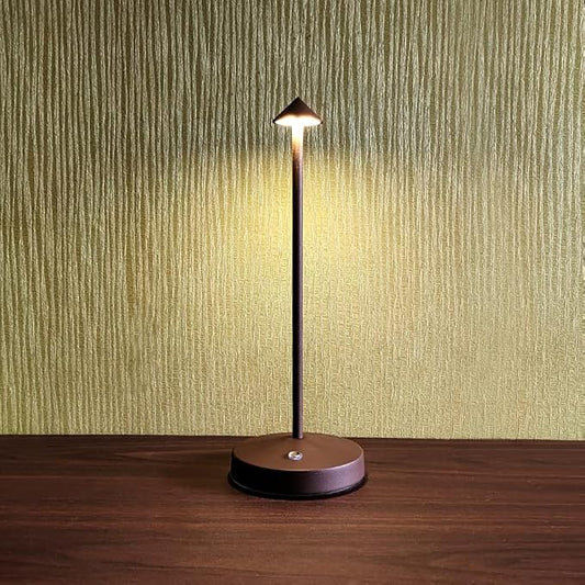 Cordless Table Lamps,Rechargeable Led Touch Bar Lamp, Portable Battery Desk Lamp,2 Level Brightness Dimmable Night Light,Minimalist Design, for Living Room/Restaurant/Couple Dinner/(Rust)