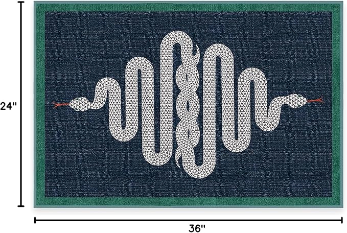 RUGGABLE x Jonathan Adler Machine Washable Modern Area Rug – Venom Sapphire 2x3, Stain-Resistant, Non-Slip – Small Rugs for Living Room, Bedroom, Hallway, Entryway & Bathroom–with Cushioned Pad