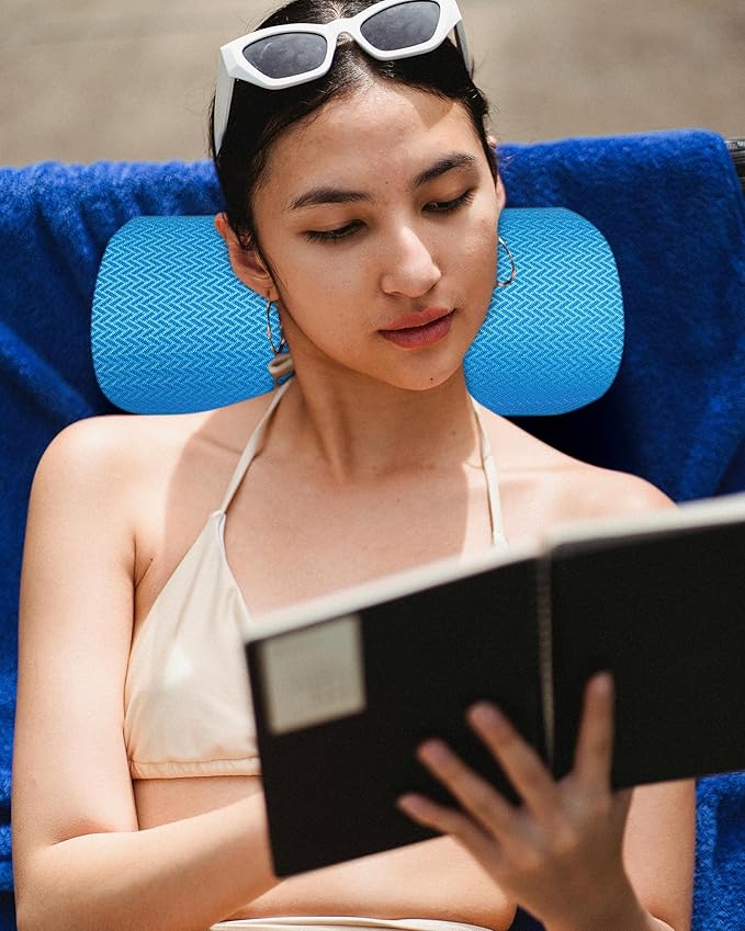 Headrest Pillow for Pool Chaise Lounge with Strap 2pcs Outdoor Ledge Lounger Hot Tub Spa Chair Cushion