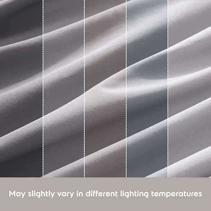 Nestl Twin Sheet Set - 1800 Ultra-Soft Microfiber Twin Bed Sheets - Double Brushed - Deep Pockets - Easy Fit - Extra Soft - 3 Piece Set - Bedding Sheets & Pillowcases (Twin, Grey Lavender)