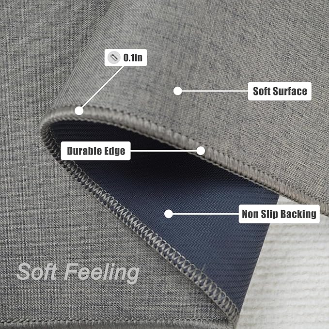 Yancorp 2'x3'Super Thin Bathroom Rugs,Low Profile Bath Mat Non Slip Fit Under Door Super Absorbent Shower Rug Washable Indoor Door Mat Small