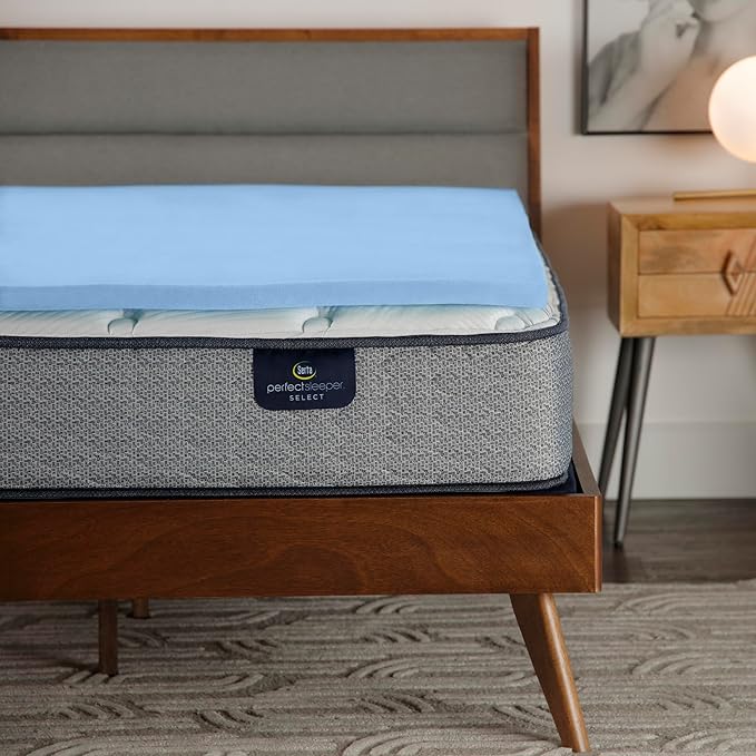 Serta Comfort Cool Memory Foam Mattress Topper, 1.5 Inch, Full
